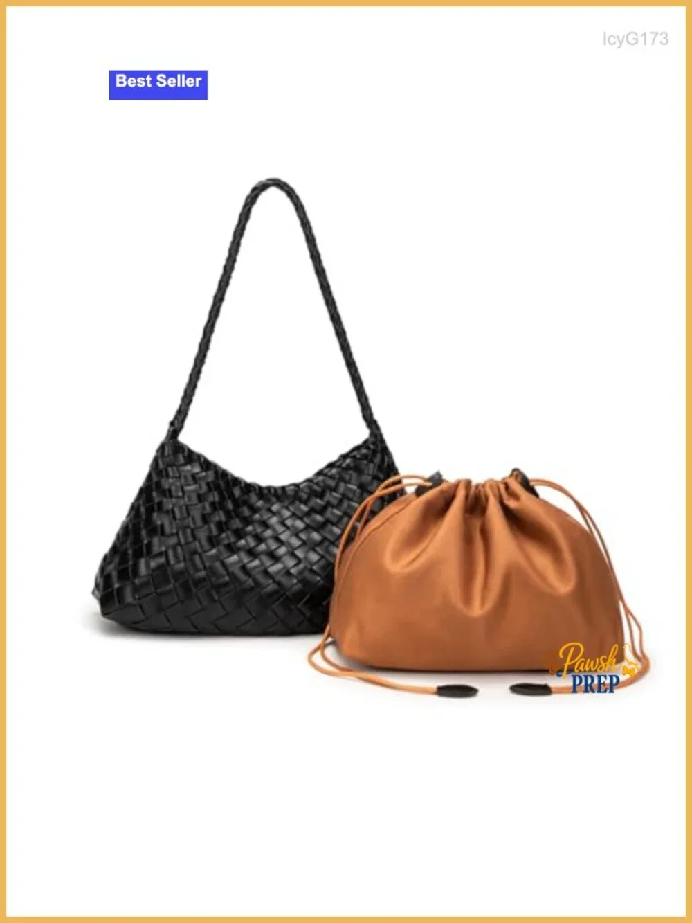 Woven Hobo Shoulder Bag Small Purse Trendy Handbag for Women Vegan Leather